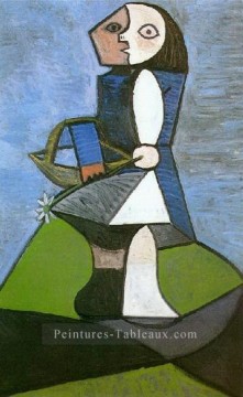  Picasso Tableaux - Enfant a la fleur 1945 cubisme Pablo Picasso